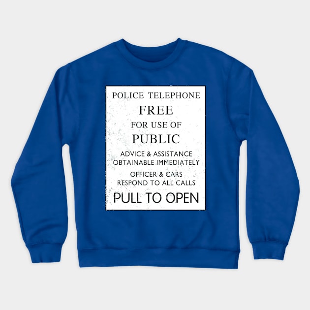 Public Phone Box Crewneck Sweatshirt by SimonBreeze